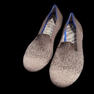 Rothys brown and white round flat